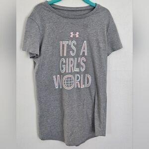 Under‎ Armour Gray Kids T-Shirt Size Youth Medium
